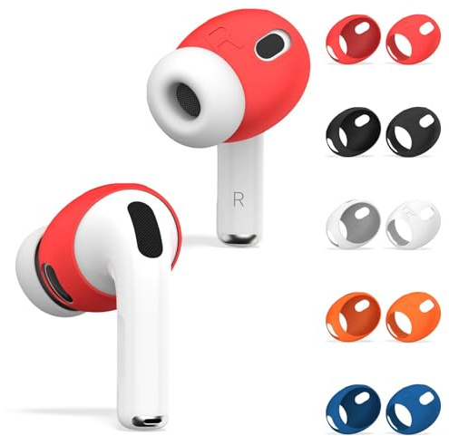 Dermalyx 5 Pares De Almohadillas Suaves De Silicona para AirPods Pro 3, Fundas Antideslizantes De Protección Auricular Compatibles con Estuche De Carga, Reemplazo De Almo