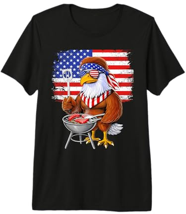 Águila Calva Americana Bandera de EE. UU. Patriótico Camiseta Premium