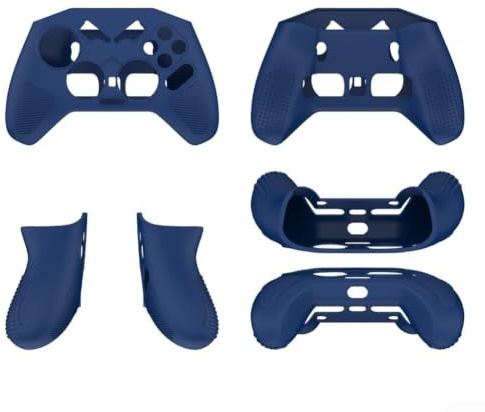 Custodia in silicone antiurto per controller Flydigi Vader 4pro con ritagli precisi e finitura morbida al tatto in colore nero per protezione quotidiana da gioco e uso in viaggio a casa o in ufficio
