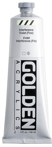 GOLDEN Heavy Body Acrylics, Interference Violet (Fine), 5 fl. oz. Tube