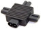 CY IEC 320 Figure 8 C8 mâle vers 3 x femelle C7 Adaptateur d'alimentation pour alimentation 1 entrée 3 sorties