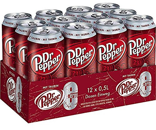 24 Dosen Dr Pepper Energy a 500ml inc. 6,00€ Einweg Pfand Mit Taurin