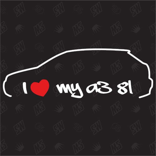 speedwerk-motorwear I Love My A3 8L - Sticker - Baujahr 1996-2002