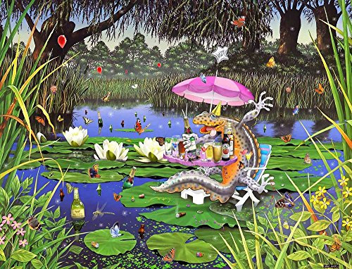 Blind as a Bat 1000 Piece Jigsaw Puzzle by Mike Jupp – Hilarious Forest Scene with Party Animals – Comical & Whimsical Art – Exclusive Puzzle from All Jigsaw Puzzles