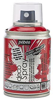PEBEO - Peinture Acrylique en Spray - Pour la Décoration Multi Supports en Intérieur et Extérieur - Base Eau, Faible Odeur - 100 ml - Finition Brillante - Coloris Rouge Brillant