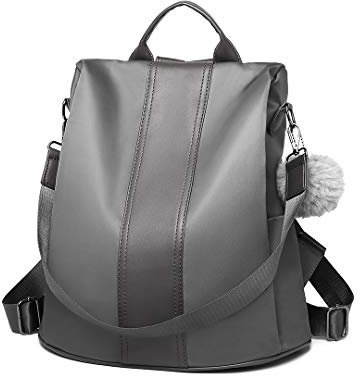 Miss Lulu Rucksack Damen Anti Diebstahl Nylon Handtaschen Wasserdichte 2 in 1 Schultertasche Casual Daypack Klein Reiserucksack für Frauen Mädchen