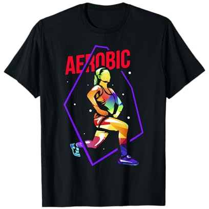 Künstlerisches Step Aerobic 80er Kurs Trainer T-Shirt