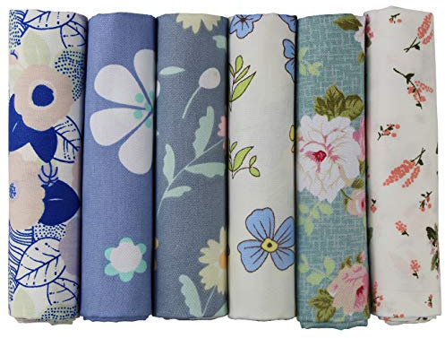 aufodara 6 Stück Baumwollstoff Meterware Stoff je 50 x 50cm, Reiner Baumwolle, Stoffe zum Nähen, Patchwork Stoffpaket zum Quilten DIY Basteln Handwerken, Modischen Mustern (U-B908)