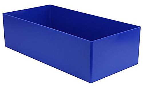 1a-TopStore 10 STK. Einsatzkästen Einsatzboxen Schubladen-Einsatzkasten Sortierboxen, 32 Größen, 5 Farben (blau, 216x108x63 mm)