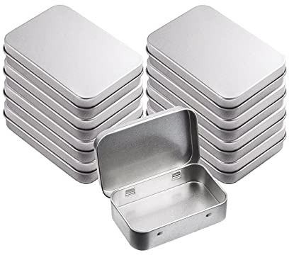 Spldsun 8 Piezas Mini Caja De Metal ， Rectangula Caja Metal, Metalicos Rectangulares De Latas, Portátil, Para Dulces, Llaves, Aretes y Otras Cajas De Almacenamiento Para El Hogar