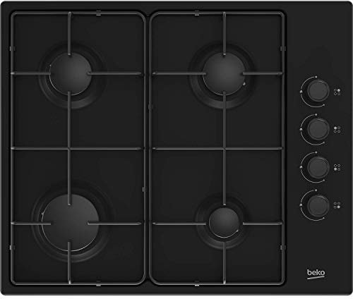Beko 60cm 4 Burner Gas Hob - Black
