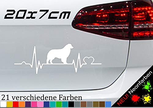 Herzschlag Aufkleber Australian Shepherd Zucht Dog Hütehund Schäferhund 20x7cm in 21 Farben
