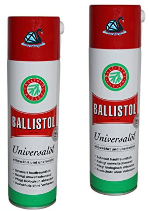 Eva Shop® Ballistol Universalöl zur Fahrzeugpflege, Fahrradpflege, Waffenöl zur Waffenpflege, Tierpflege, Lederpflege, im Garten, Haushalt, Handwerk UVM. 2x 200ml Spray
