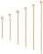 BENECREAT 220PCS 18K Real Gold Plated Ball Head Pins 20/24/30/35/45/50mm Wire Headpins for Earring Bracelet Jewelry Making