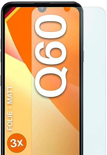 moex FlexProtect matte Schutzfolie für LG Q60 Displayschutz Folie matt gegen Reflexionen, Anti Reflex Handyfolie mit Sonnenschutz, Kompatibel mit jeder Handyhülle, 3 Stück
