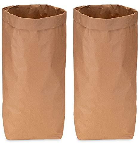 Lifestyle Lover Papiersack Paper Bag Sack Kraftpapier Beutel Mülleimer Braun (2er Pack DIY)