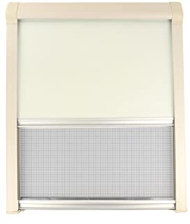 Verdunklungsrollo Kassettenrollo - versch. Größen - Ivory oder Grau Insektenschutz Verdunklung rahmenlose Fenster Wohnwagen Wohnmobil Camping (Ivory, 50 x 65 cm)