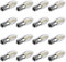 Klarlight Packung mit 20 E10 Kerzenbirnen, 34V E10 Ersatzbirnen Top Candle E10 LED Riffelkerze, 2200 K 0.2 W Riffelkerzenbirnen Ersatz für Fairy Lights Schwibbögen