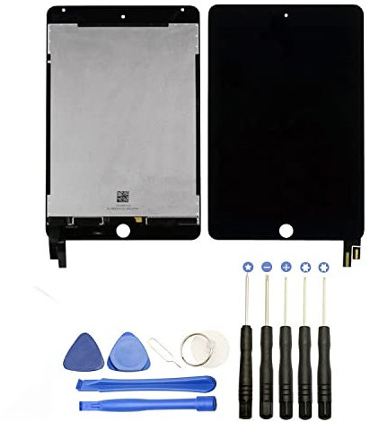 JUANIO Pantalla Completa: Vidrio+LCD Compatible con iPad Mini 4 Negro + Herramientas