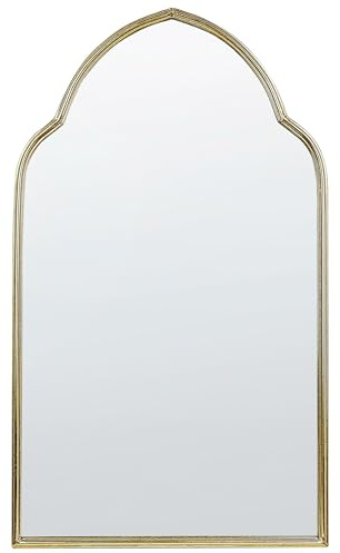 Beliani Wandspiegel mit Rahmen Metall Gold 58 x 104 cm orientalisch Glamourös Aconchi