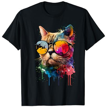 tshirt Katze Sonnenbrille T-Shirt