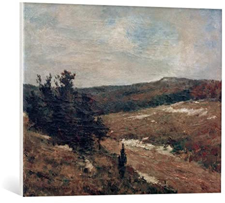 kunst für alle Leinwandbild: Otto Ubbelohde Knutzbachtal bei den Schießständen - hochwertiger Druck, Leinwand auf Keilrahmen, Bild fertig zum Aufhängen, 80x65 cm