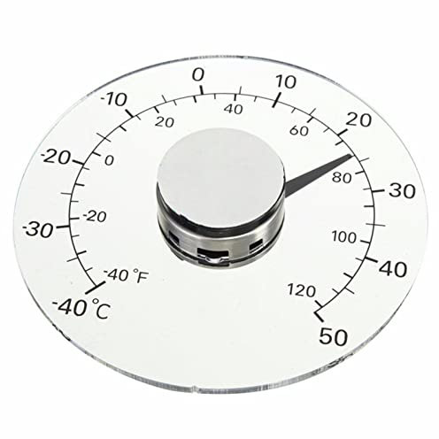 Fensterthermometer - Selbstklebendes Temperaturmessgerät | Wasserdichtes Thermometer mit transparentem Zifferblatt, keine Batterie erforderlich Dimweca