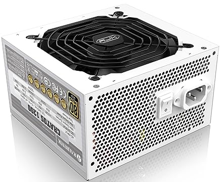 RAIJINTEK CRATOS 1200 White, 80 Plus Gold Vollmodulares ATX 3.1 Netzteil, PCIe 5.1 12V-2x6 Kabel, Leiser Smart-Fan, Japanische Kondensatoren, Kompakt 140mm PSU