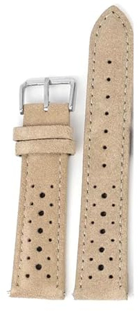 Klauer Wildleder-Leder-Uhrband 18-24mm Ersatz Armband Uhrengurt