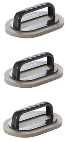 SOLUSTRE 3 Piezas Cepillo Esponja Fregadero Lavabo Frying Pan sartén freidora Esponja Limpieza Pared cazos Limpio Cepillo esmeril Corundo Masaje mágico Cepillo Limpieza