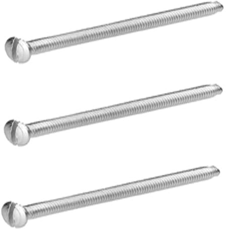 Aretro Lot de vis M3,5 de 50 mm de long pour interrupteur et prise de courant Plaqué zinc brillant Tête fendue DIY (50 mm)