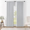 Joydeco Schlaufen Verdeckten Vorhänge 2er Set,H 225 x B 140 Grauweiß Lange Vorhang Thermo Verdunkelung Stangendurchzug Gardinen Blackout Blickdicht Curtains Schlafzimmer Wohnzimmer Modern