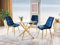Design Esstisch rund GA-111 Glas Tisch Esszimmer 90x71x90 cm, Farbe:Klarglas - Gold