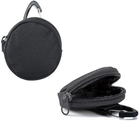 suaywo 2 Stücke Schwarz Reißverschluss Hunde Leckerlitasche Klein wasserdichte Leckerlibeutel Small Dog Treat Bags für Spaziergänge, Hunde Reisen, Hundetraining