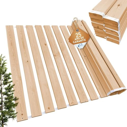 Rollrost 100x190 cm - 20 Leisten - extra starker Lattenrost aus Massivholz - belastbar bis 250 kg - Rolllattenrost für Einzelbett oder Doppelbetten