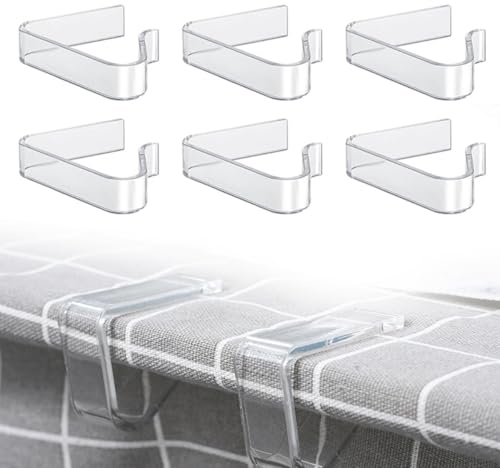 VYZUTR Pince Nappe Exterieur, Pince Nappe Table Epaisse, 6 Pièces Pince Nappe Table De Jardin, Pince Nappe Table, Pince Nappe Blanche, Pince Nappe, Attache Nappe De Table Exterieur