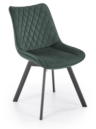 Design Esszimmerstuhl STH-777 360 Grad drehbar Samt Stuhl Stühle, Farbe:Olivgrün