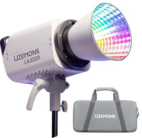 Godox Litemons LA300R K1 RGB LED Video Light 300W CCT 1800K-10000K Bowens Mount with NFC Support App Control CRI 95+ TLCI 94+ (LA300R K1)