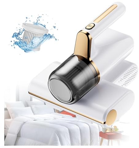 MWSHIYUQING Matratzenreiniger GeräT, Entfernt 99,9% Bakterien, Allergene, Staub-Milben Matratze Reiniger Mit Uv-Licht Und Vibration Matratzenstaubsauber 8 Kpa Tiefenmatratzenreiniger,White