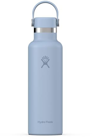 Hydro Flask - Standard Mouth Water Bottle 621 ml (21 oz) - Vacuum Insulated Stainless Steel Water Bottle with Leak Proof Flex Cap and Powder Coat - Surf