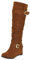 Viunychn Winter Boots Women Stiefel Westernstiefel Schneestiefel Stiefel Dicke Warme Lässige Halbhoch Damenstiefel Retro Hohe Stiefel Langschaft Halbschaft Warm Gefüttert Kniehohe