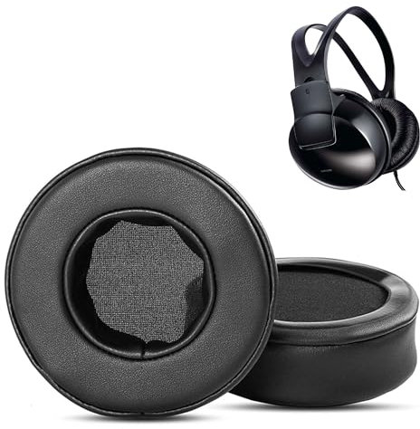 SHP1900 Kopfhörer Ersatz-Ohrpolster Kompatibel mit Philips SHP1900 SHP8000 ISK960b Kopfhörer(Proteinleder und Memory-Schaum Ersatzpolster)