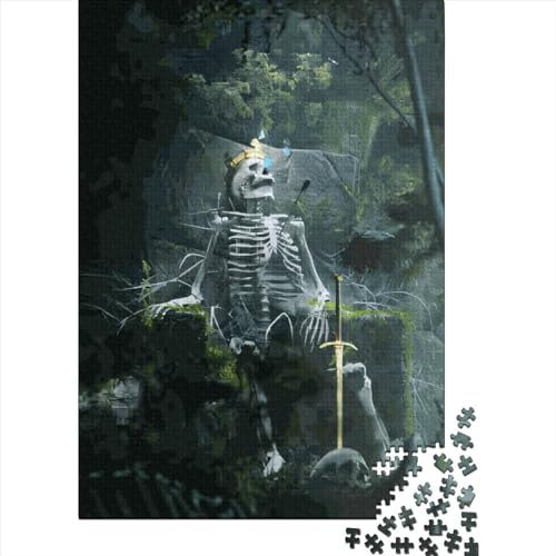 1000-teiliges Puzzle mit leeren Kronen für Kinder, Holzpuzzle für Kinder, Lernspiel, Herausforderungsspielzeug, 1000 Stück (75 x 50 cm)