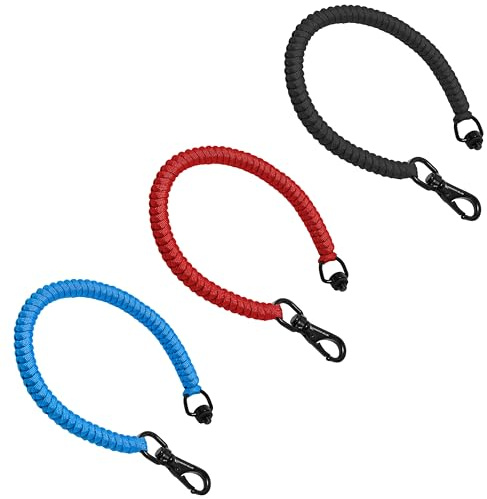 KONDOR BLUE | 12 Safety Braid for Matte Box Set | Ultra-Durable, Nylon Paracord, & Stainless Steel Hardware | Blue, Black, Red