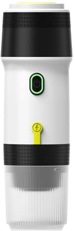 Portable Coffee Maker, Electric Heating Coffee Machine Fit For Coffee Capsule/Powder Expresso Coffee Maker For Car & Home Camping Travel for Car,Home,Office,Camping(Bianco)