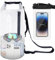 Dry Bag wasserdichte Tasche, 10L wasserdichter Beutel Rucksack, Wasserfester Packsack, mit Schultergurt und Wasserfester Handyhülle, für Kanu, Kajak, Angeln, Rafting, Schwimmen, Camping und Strand
