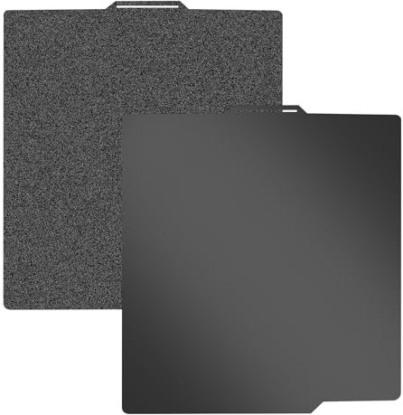 PEO + PET Doppelseitige Druckplatte Kompatibel mit Bambu Lab X1 X1C X1E P1P P1S A1, 257x257mm Flexibel Federstahl Smooth and Textured Druckbett Platte für 3D Drucker Platform