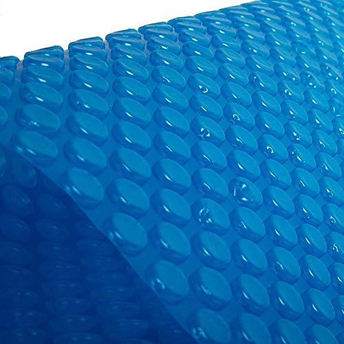 Couverture chauffante solaire rectangulaire pour piscine hors sol/creusée - Bleu - 2,2 x 4,5 m