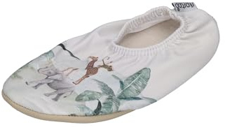Slipstop Kinder Hausschuhe Badeschuhe JUMANJI Weiß, Größe:21/23 EU