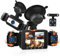 4 Kanal Dashcam Auto 360°, mit 4 x Kamera FHD 1080P Vorne und Hinten Links Rechts, 2.4 Zoll 1080P Dash Kamera Autokamera mit IR Nachtsicht/Loop Video/24H Parküberwachung/G-Sensor/Einparkhilfe